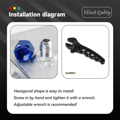 AN-6 JIC Flare End Cap Blanking Plug - Black Hose Fitting Blocker/Adapter