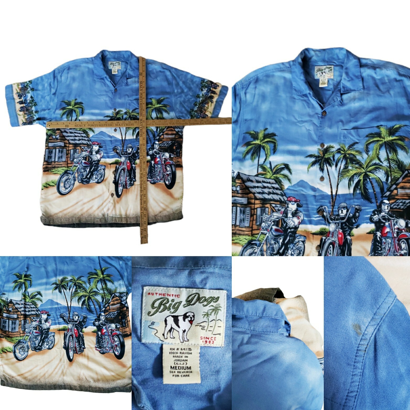 VTG Rare Authentic Big Dogs Motorcycle Biker Gang Haw… Gem