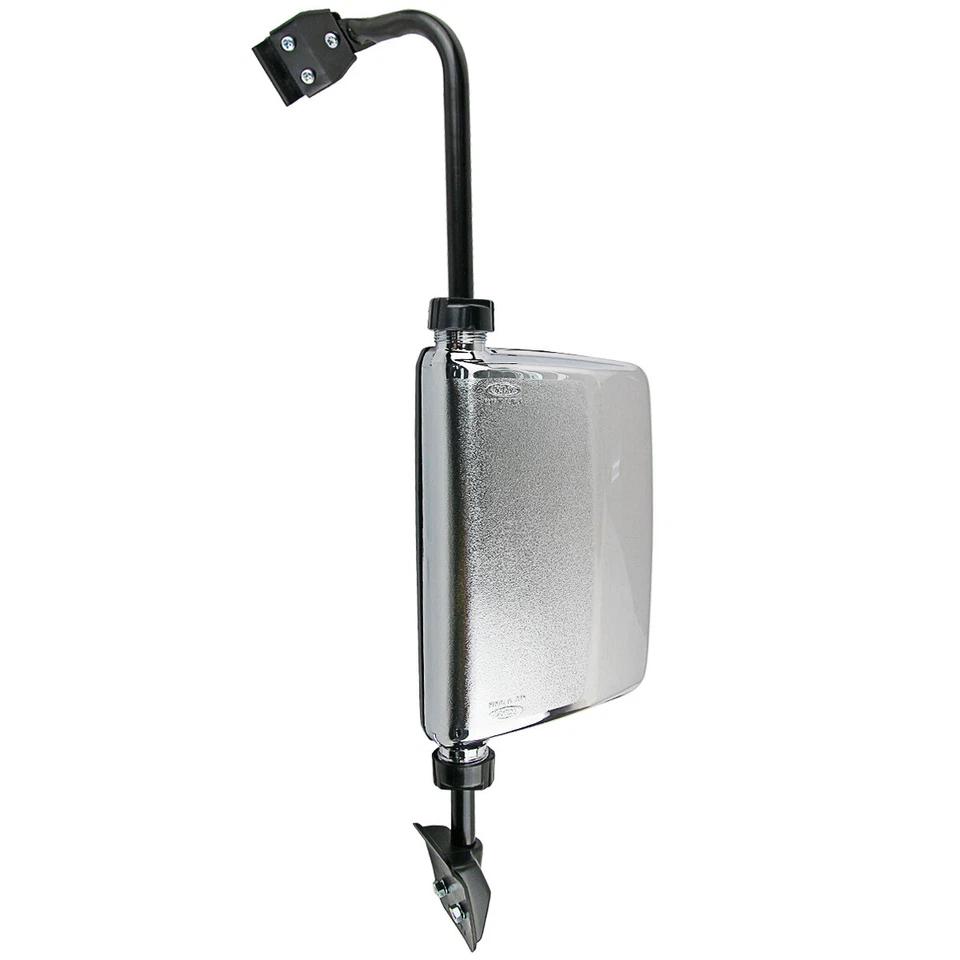 Espejo retrovisor lateral izquierdo cromado apto para Mitsubishi Pajero Montero L047 1982-91 Foto 3 de 4