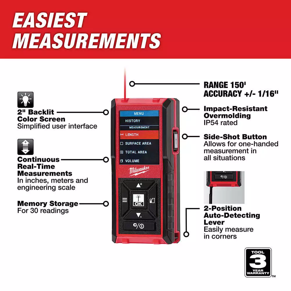 Milwaukee on sale measuring laser