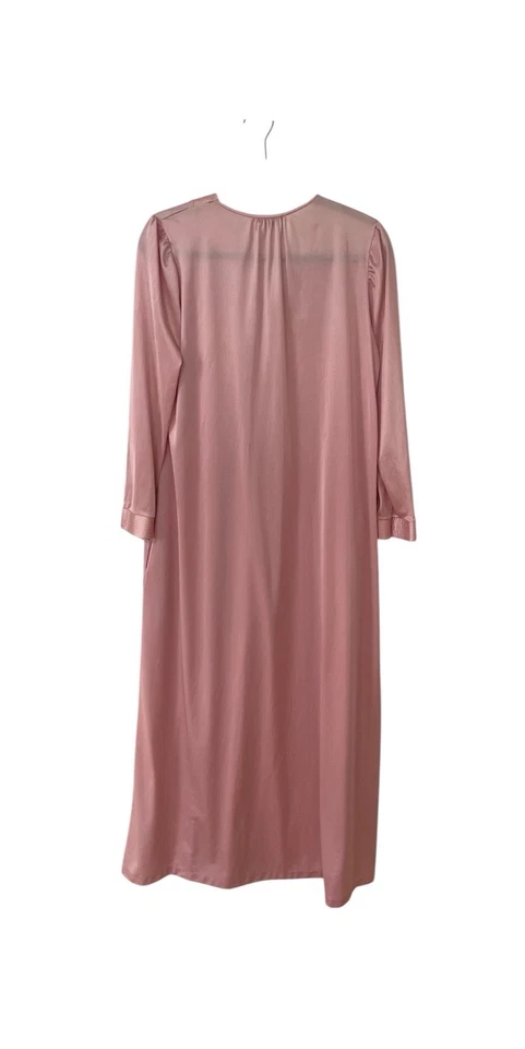 Diane von Furstenberg De Colección Hasta el Suelo Rosa Sedoso Camisón Lencería Bata Pequeña Foto 3 de 4