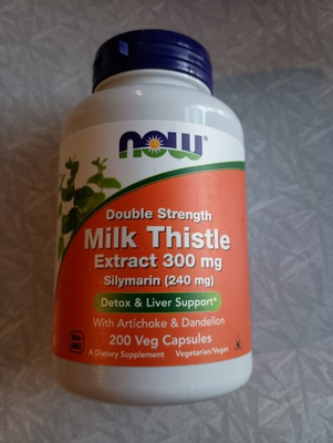 #ad NOW Foods Double Strength Milk Thistle Extract 300 mg 200 Veg Caps Exp 07 2028 $10.00