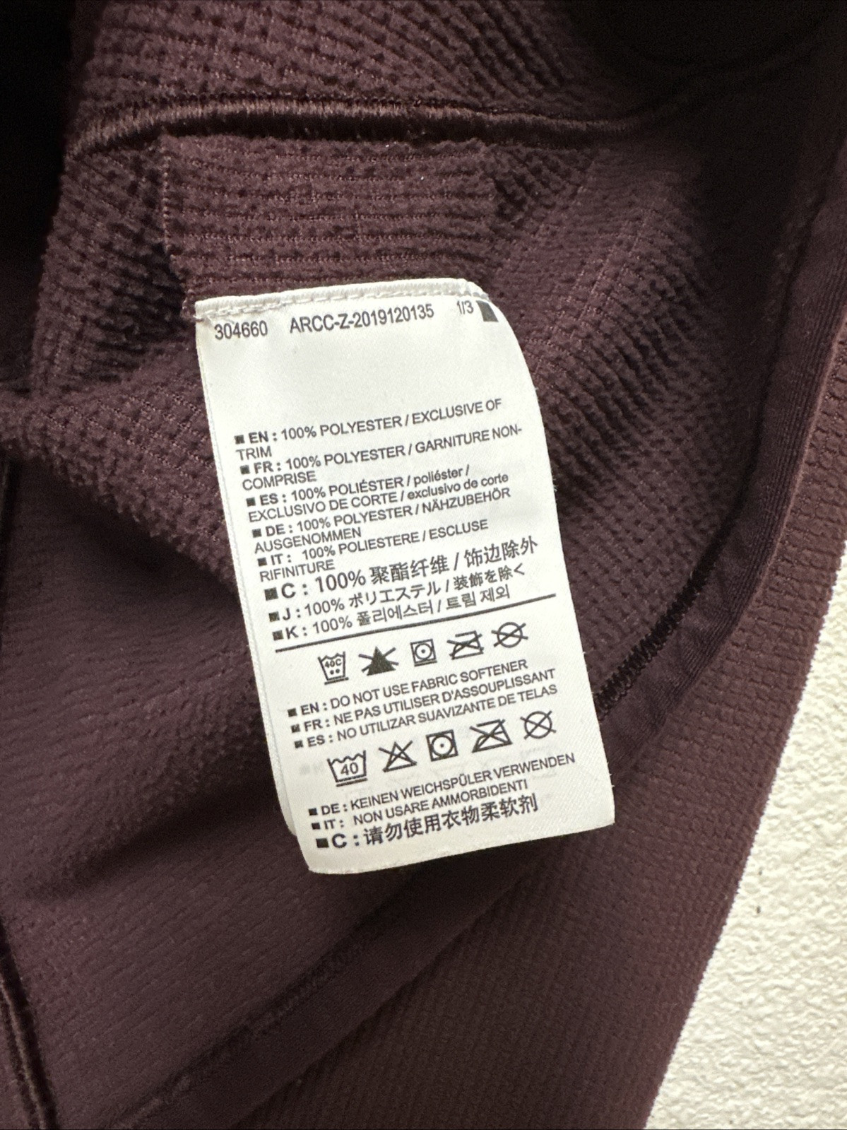 ARC'TERYX Arcteryx Donna Delta LT Zip Collo Pile Marrone Pullover Polartec Giacca Tg M