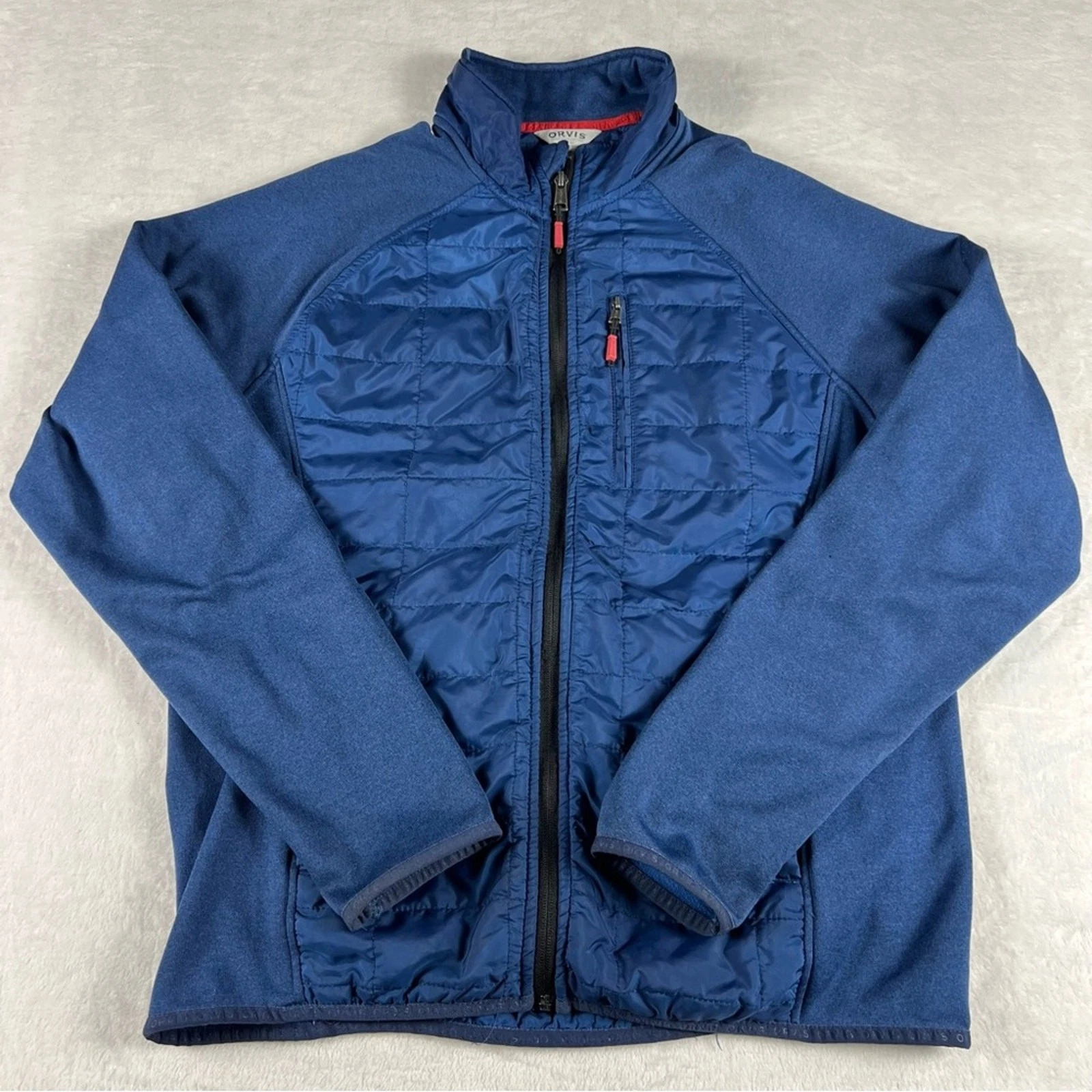 Orvis Mixed Media Full Zipper Quilted Jacket Men’s Medium