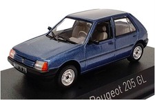 Norev 1/43 Scale Diecast 471736 - 1988 Peugeot 205 GL - Ming Blue