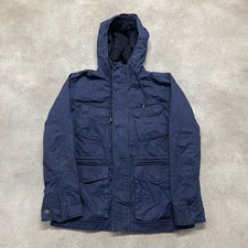 Gap Pendleton Field Jacket Womens Small Blanket Flannel Lined Hooded Coat, Navy