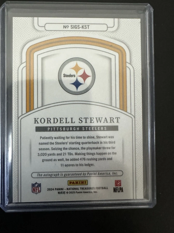 2024 Panini National Treasures Kordell Stewart Auto 1/1 Foto 3 de 4