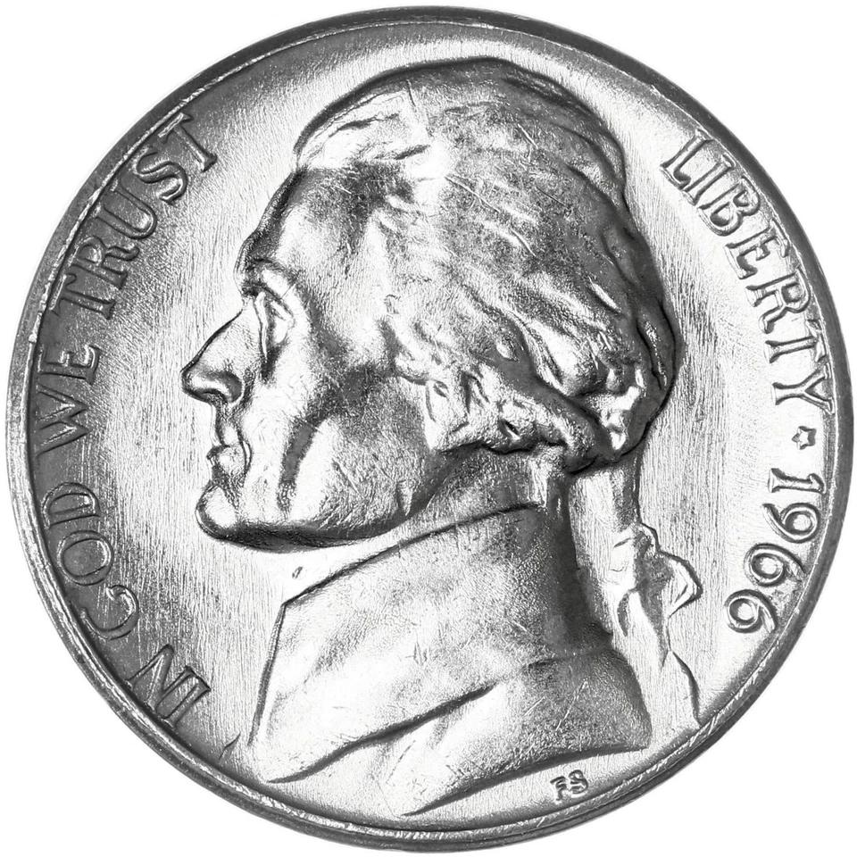 1966 (P) Jefferson Nickel BU US Coin - Image 3 of 4