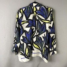Salvatore Ferragamo Tunic Blouse Womens 42 Multicolor Silk Floral Print Italy