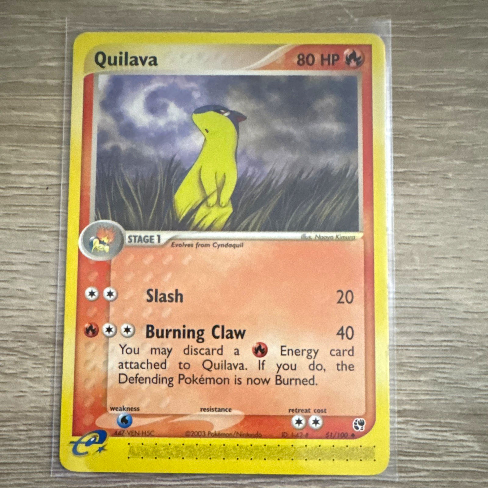 Quilava 51/100 EX Sandstorm 80 HP Stage 1 Regular English