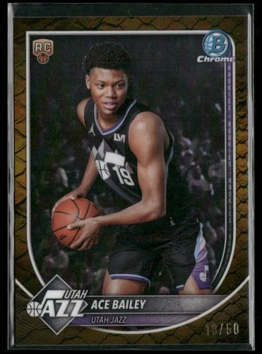 2025 Bowman Basketball Reptilian Gold Refractor Ace Bailey #BCV-5
