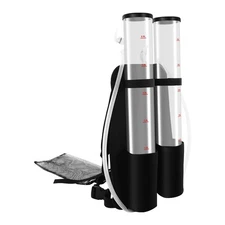 Dual Tank Double Drink Beverage Dispenser Backpack Beer liquid Shot Pump 3+3L US