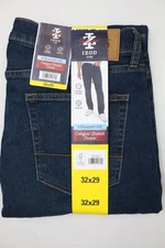 Izod Men's comfort Stretch Jean Straight Fit Denim Dark Blue 32x29 32x30 34x30