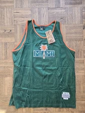 Miami Hurricanes Stall & Dean Throwback Basketball Jersey Tanktop  #9 Sz 54 NWT 