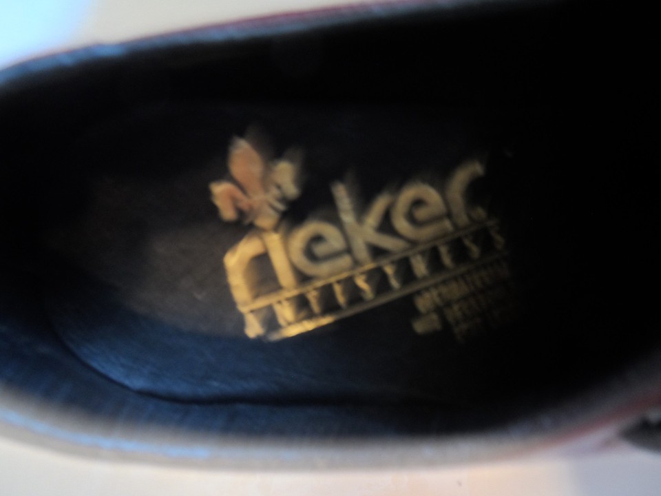 Rieker Flat Burgundy Leather Ladies shoes size: UK 5 EU: 38 Never Worn ...
