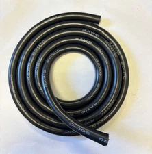 Ultra Flexible Copper 4Gauge AWG  Black Battery Power Cable - 5 ft piece