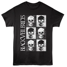 Black Veil Brides Mens T-Shirt SKELETON SKULLS Heavy Metal Music Black Cotton