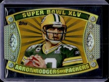 2011 Topps Aaron Rodgers Super Bowl Legends Giveaway Die Cut Gold #/99 Packers