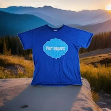 Vintage Pier 1 Imports World Tour 2012 Logo Blue T-shirt Mens Large