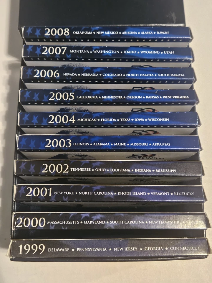 50 Proof State Quarters / Complete Collection ~ 1999-2008 25c mint in cases - Image 3 of 4