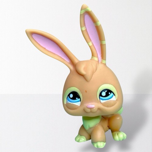 LPS Littlest Pet Shop #1565 Bunny Rabbit Orange Yellow Striped Ears ...