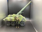 1984 Slugger & Thunder Complete GI Joe Vehicle & Figure /W Machine Gun And Mono
