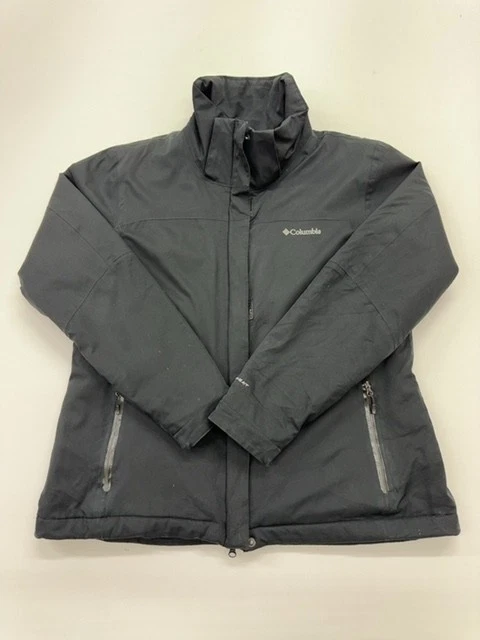 Columbia Men Charcoal Omni-Heat Parka Jacket XL Midweight Zipper