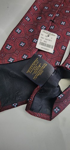 NUEVO CON ETIQUETAS Brooks Brothers Makers Medallion Madder Clásico Para Hombre Vestido Corbata 3.25"x 59" - Imagen 6 de 6