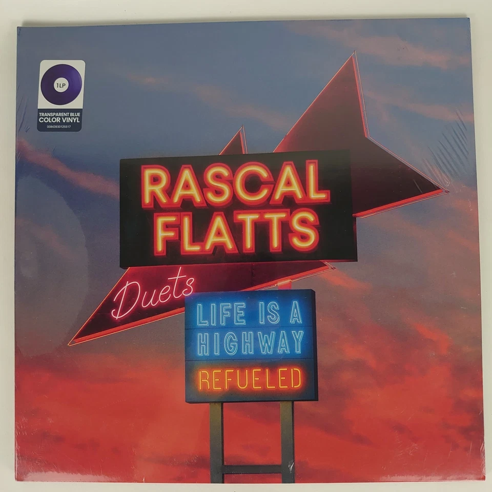 Rascal Flatts - Life Is A Highway: Refueled Duets New Vinyl LP Blue Colored - Image 2 of 3