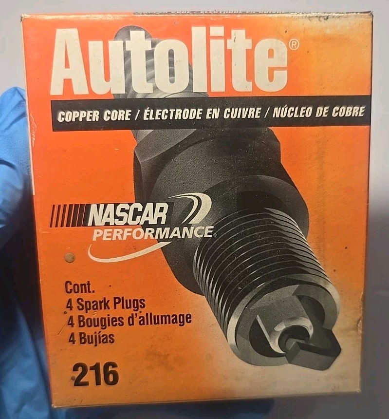 FOUR4 Autolite 216 Spark Plug SET 14mm Thd 13/16 Hex 7/16 Reach Non-Resistor