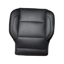 Driver or Passenger Side Bottom Replacement Leather Seat Cover Black 