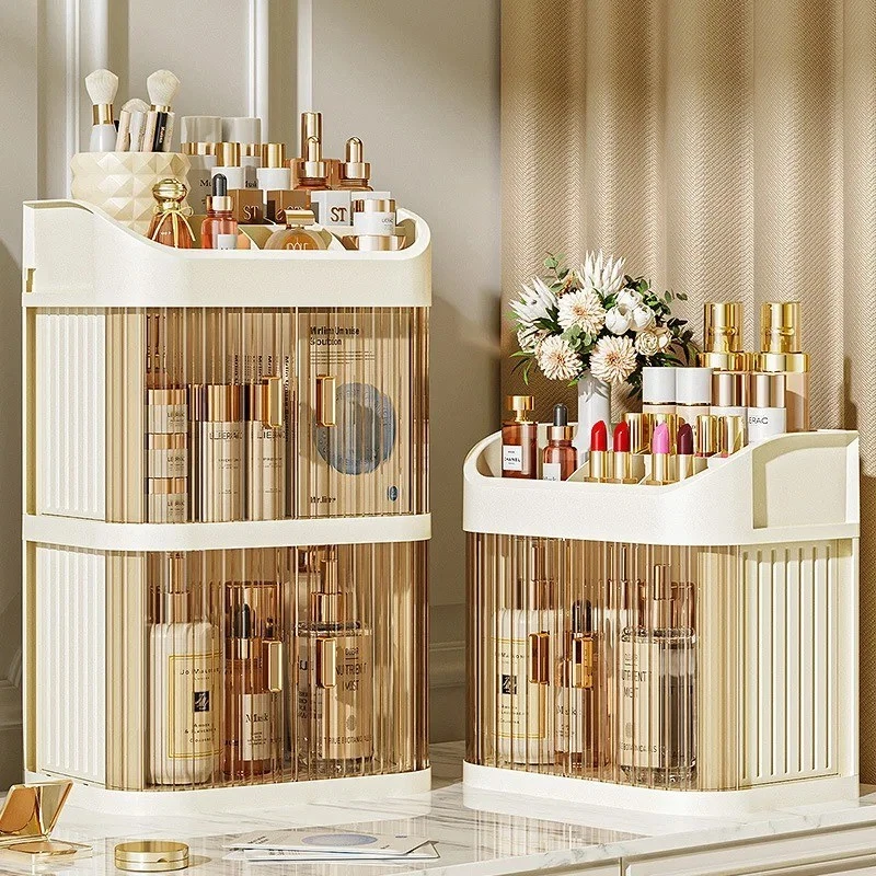 Large Capacity Cosmetics Storage Box Drawer Desktop Makeup Organizer Dustproof