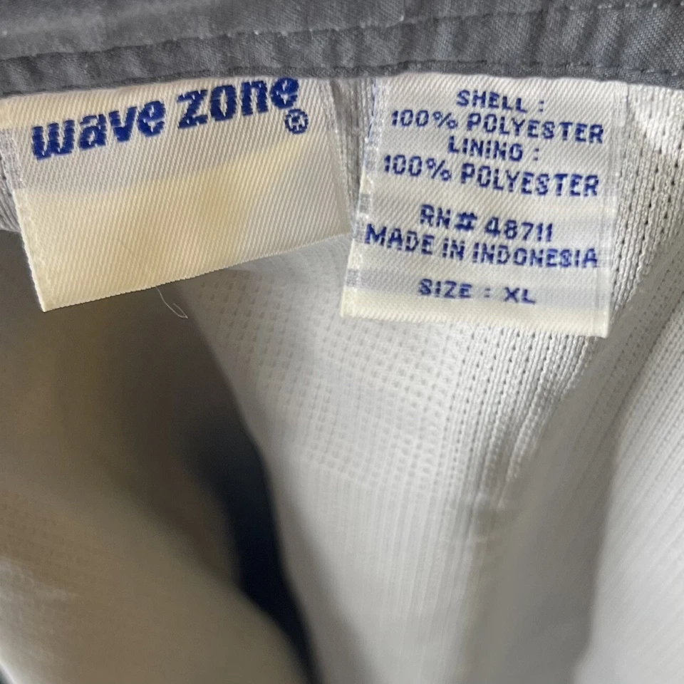 Wave Zone Swim Trunks Shorts Mens XL Blue Gray Tropical Floral Print Mesh Liner - Image 4 of 4