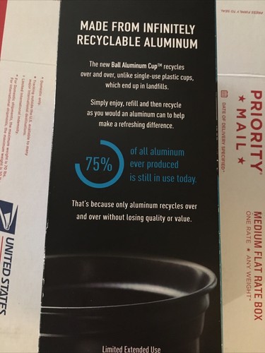 Kugel Aluminium 10 Tassen | Die ultimative 100% recycelbare Kaltgetränketasse 20 Unzen Tasse - Bild 2 von 4