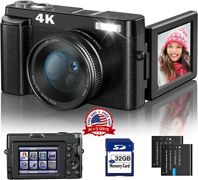 Camara De Video 4k Profesional Para Con Tarjeta SD 32 GB y  Baterías US
