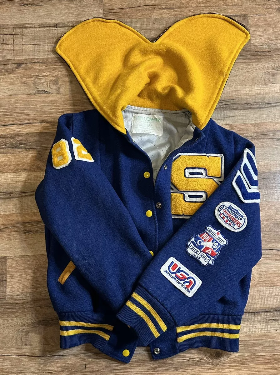 Vintage Ladies Lettermans Varsity Jacket-with Vintage Patches 