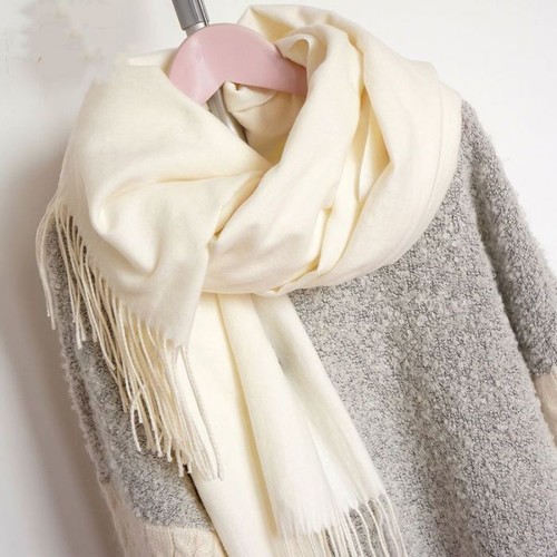 Women Scarf Pashmina Wool Thick Warm Plain Ladies Neck Shawl Head Wrap Scarves - Picture 58 of 83