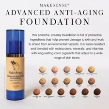 🌟 CAFE AU LAIT  MAKESENSE Advanced Anti Aging Foundation SENEGENCE AAA NEW🌟