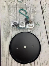 Lamp 5 1/4 Inch Modern Shallow Steel Canopy Kit Black