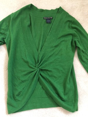 GOLD HAWK Seide und Kaschmir Pullover Pulli grün Größe Small S / 8