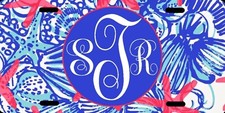 Personalized Custom Monogrammed Sea Starfish Seashell Design License Plate NEW