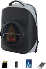 3D Hologram Fan Led Backpack,16.1" 3D Hologram Projector Advertising Commercial