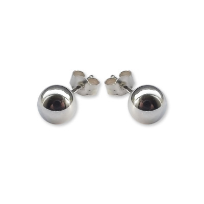 NEU Runde Kugel Ohrstecker Sterlingsilber 3 mm 4 mm 5 mm verfügbar 925 gestempelt