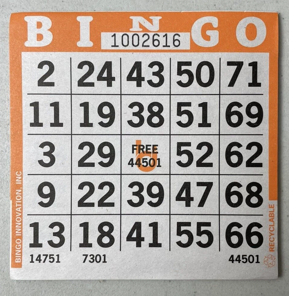 300 cartões de jogo de bingo PAPEL quadrados 1 em folhas únicas 6 cores sortidas 50 cada - Imagem 4 de 4