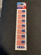 4th of July USA Patriotic Temporary Tattoo 7 American Flags & 1 USA.