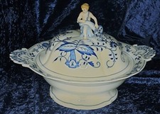 Meissen Zwiebelmuster seltene Terrine mit Deckel 1. Wahl