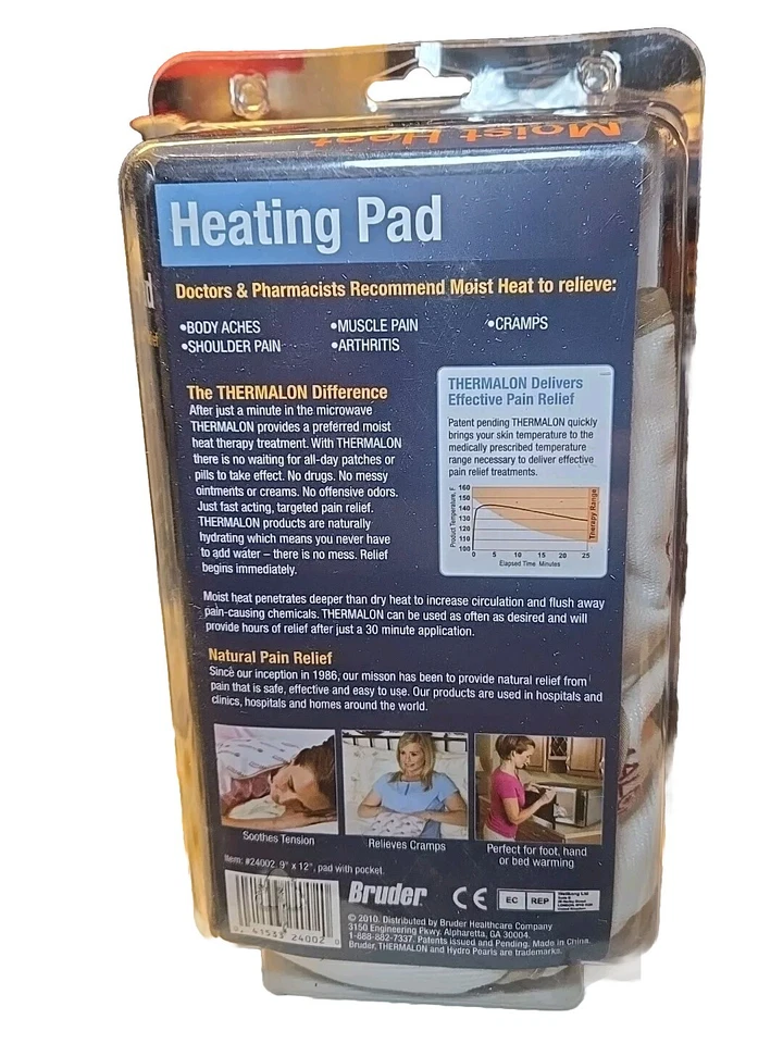 Térmico ligado, calor úmido, alívio da dor de penetração profunda, almofada de aquecimento, (pacote com 2) - Imagem 2 de 3