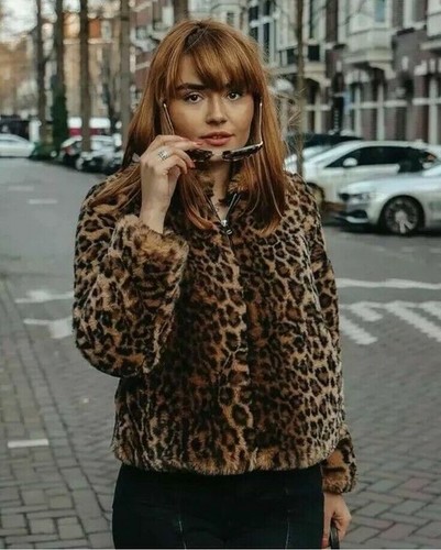 ZARA AUTHENTIC LEOPARD FAUX FUR SHORT 