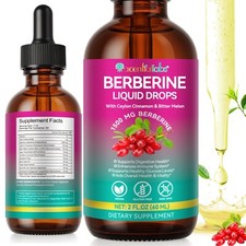 10In1 Liquid Drops Berberine with Ceylon Cinnamon Bitter Melon Turmeric Ginger G