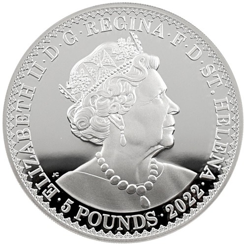 St. Helena 2022 Elizabeth II 5 lb 5 oz Silver Coin NGC PROOF DETAILS - Picture 2 of 4